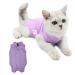Katzbody after op castration cat cats body for cats operation recovery suit cat surgical recovery suit professional recovery suit for belly wounds or skin diseases (L purple) l purple