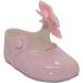 Baby Girls Pram Shoes - Soft Sole with Bow Detail, Made in Britain - Size 1 UK Child, Pink - Buy Online on GoSupps.com