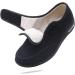 TEPtdirio Women's Wide Width Diabetic Shoes - Adjustable Closure, Lightweight & Breathable for Edema, Plantar Fasciitis, Bunions, Arthritis - Black (Size 39) - Buy Online on GoSupps.com