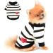 Paidful Striped dog shirt for small medium-sized dogs cat girls boys vest t-shirts with red heart breathable tank tops puppies chihuahua yorkie clothing pet summer go outdoors: back: 28cm/11 " chest: 42cm/16.5" yellow