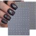 Letter Nail Stickers - 8 Sheets Old English 3D Decals | Retro Cursive Nail Art Accessories for Women & Girls - Buy Online on GoSupps.com
