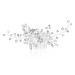 Bridal Flower Wedding Hair Comb Clip Bride Side Crystal Vine Pearl Headpiece for Brides Bridesmaid Women Bridesmaids Girls Rhinestone Hair Piece Wedding Birthday Party Prom Accessories(Silver) White