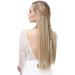 Natural wig piece one piece long straight hair high temperature silk fish line hair extension piece chenghuax (Color : 22/613# Size : 22) 22 22/613# - Buy Online on GoSupps.com