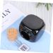 PLAFOPE Medicine Cup Liquid Powder Container Cork Jar Wooden Cap Ceramic Lid Clear Dappen Makeup Containers Art Small Travel Pill Container Practical Empty Bottle Nail Bamboo Accessories 7.50X5.50X5.50CM Black - Buy Online on GoSupps.com