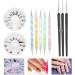 Nail Art Painting Brush Pen Tools Kit Line Drawing Painting Pen Rhinestone Polish Manicure Tools - Buy Online on GoSupps.com