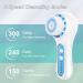 FreeBreath Facial Cleansing Brush | IPX7 Waterproof Face Scrubber | 3 Speed Modes | 5 Brush Heads | Remove Blackheads | Rechargeable | Light Blue - Buy Online on GoSupps.com