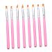 Ipetboom 1 Manicure Tool Uv Gel Nail Brush Nail Art Brush Nail Art Tips Builder Nail Painting Pen Nail Art Supplies Salon 3d Nails Tool Nail Art Accessories Pink Paint Pen Painted