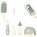 Baby Bottle Brush with Stand 4Pcs/Set Teat Brush Rotary Food Grade Baby Bottle Cleaner Odor-Free BPA-Free Foaming Fast Drying Silicone Bottle Brush Bottle Cleaning Brush
