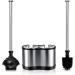 Stainless Steel Toilet Brush and Plunger Combo Set - ToiletTree Modern Deluxe 2 Pack - 4.5 x 9.75 x 18.5 - Buy Online on GoSupps.com