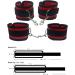 Adjustable Soft Nylon Wrist and Ankle Handcuffs Set in Red with Eye Mask - Comfortable and Stylish Bondage Kit - Buy Online on GoSupps.com