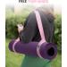 Adjustable Yoga Mat Carrier Strap - Durable Cotton Sling for Pilates, Fitness & Dance - Black | Slim Panda - Buy Online on GoSupps.com