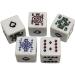 Poker Dice Set with Plush Leather Cup - 16mm Squared Corners, Gift Boxed (Spades Ace) - Black/Red Cup - Buy Online on GoSupps.com