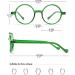 Koosufa Round Reading Glasses with Blue Light Filter for Men & Women - TR90 Retro Full-Rim Anti-Fatigue Visual Aid in Transparent Green (Strengths 0.0 to 4.0) - Buy Online on GoSupps.com