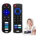 Silicone Remote Teether TV Remote Teethers for 3 6 18 Months Babies  Baby Remote Teething Toys for Boys and Girls BPA Free (Black+Black)