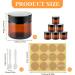 6-Piece Amber Glass Cream Cans - 60ml Empty Refillable Pots for Cosmetics Ointments & Essentials | Travel-Friendly with Black Lids - Buy Online on GoSupps.com
