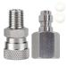 Universal 1/8 inch BSPP Female Connector and 8mm Male Plug Fill Nipple Quick-Disconnect Set, Stainless Steel Remote Line Male & Female Set for Paintball HPA CO2 Convertor Air Tool Fittings