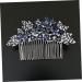 MUSISALY Dark Blue Hair Comb Bridal Hair Comb Wedding Hair Comb Flower Girl Headpiece Bride Hairpiece Wedding Hair Accessories for Brides Rhinestone Headpiece Floral Hair Comb - Buy Online on GoSupps.com