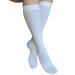 ITA-MED Anti-Embolism Knee High Compression Socks for Men & Women 18 mmHg Soft & Breathable Inspection Toe Hole 3XL White