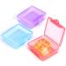OPRET 3 pieces tablet box tablet box for on the go Pillendose Small portable pills box small tablet box for vitamins fish oil and tablets (blue purple pink) red blue purple