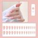 Justotry 24-Piece Glossy Almond Press-On Nails - Gradient Peach & Pink French Tips Trendy Oval Acrylic Fingernails for Women - Buy Online on GoSupps.com