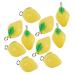 COOLHIYA 10pcs Lemon Pendant Fruit Charm Mini Charms Hawaiian Party Favors Lemon Beads Dangle Charms Yellow Lemon Charms Fake Lemon Model Jewelry Making Charms Resin Connector The Summer