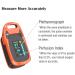 Fingertip Pulse Oximeter with Plethysmograph and Perfusion Index, Large OLED Display Blood Oxygen Saturation & Heart Rate Monitor - Carrying Case Included (Red-Orange) - Buy Online on GoSupps.com