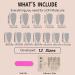 Buy Fall Press on Nails - Medium Almond Green Leaf Design - 24 Pcs Full Cover Glitter French Fake Nails for Women & Girls - Buy Online on GoSupps.com