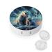 Contact Lens Case Polar Bears Northern Lights Portable Travel Contact Lens Box Contact Lens Storage Box