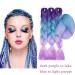 Colorfulpanda Ombre Jumbo Braid Hair Extensions - 24 Inch 100g Kanekalon for Crochet Twist - Dark Lila/Blue/Light Purple - Buy Online on GoSupps.com