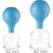 Pulox Cupping Glass Set - Real Glass Cupping Cups with Suction Balls (52mm & 62mm) - Blue | International Shipping Available - Buy Online on GoSupps.com