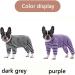 Ruiqas Dog Surgery Suit - Breathable Stripe L Violet - Prevents Licking for Male & Female Dogs - Buy Online on GoSupps.com