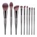 EVRCHGIEA Professional Makeup Brushes Set Concealers Foundation Blending Eye Shadow Blush Concealers Makeup Brush Kit (Dark Grey 9pcs)