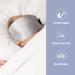 Luxury Mulberry Silk Sleep Mask - Adjustable Eye Cover for Sleeping | Soft Pressureless Blackout Design for Men & Women - Large Size Mink Silver - Buy Online on GoSupps.com