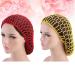 Minkissy 2Pcs Sleeping Hair Nets - Crochet Long Hair Snood Turban for Women & Girls | Red & Yellow - Shop Internationally! - Buy Online on GoSupps.com