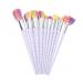 Colorful Bristle Makeup Brush Set Portable Cosmetic Kit for Powder Eyeshadow Blush