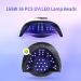 Canvalite UV Nail Lamp 168W: Professional Gel Nail Dryer with Automatic Sensor, 4 Timer Settings, LCD Display - Perfect for Home Salon Use - Buy Online on GoSupps.com