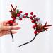 Unicra Christmas Flower Antlers Headband for Women and Girls - Festive Elk Deer Horns Hair Accessory - Buy Online on GoSupps.com
