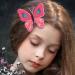 xbiez Vibrant Butterfly Hair Clip for Teens Girl Fashion Fabric Hairclip Side Bangs Bobby Pin Snap Clip Elegant Hair Ornament Red - Buy Online on GoSupps.com