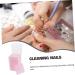 FRCOLOR 2 Boxes Nail Wipes Cleaning Wipes Gel Nail Polish Travel Wipes Dip Polish Remover Nail Remover Finger Nail Polish Remover Gel Polish Remover for Nails Glue Wipes Cotton 4.80X4.80X0.10CM Pink - Buy Online on GoSupps.com