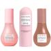 Glow Recipe Watermelon Daytime Trio - Watermelon Glow SPF Dew Balm Sunscreen (0.58 oz) + Niacinamide Dew Drops Serum with Hyaluronic Acid (40ml) + Hue Drops Tinted Serum Bronzer & Highlighter (40 ml)