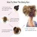 Tousled Updo Messy Bun Hair Piece Extension - Golden Blonde Mix Bleach Blonde - Buy Online on GoSupps.com
