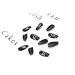 Sethexy Flame False Nails - Medium Ballerina Black Press-On Acrylic Nails (24 pcs) for Women & Girls - Buy Online on GoSupps.com