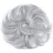 Large Updo Messy Bun Hair Extension Wavy With Elastic Rubber Band 80G Synthetic Thick Chignon Donut Ponytail Hairpiece For Women Silver Grey 1 Count (Pack of 1) Silver Grey - Buy Online on GoSupps.com