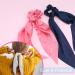 ANBALA Satin Ribbon Hair Scrunchies Set A - 10Pcs Thin Cold Scrunchies for Girls Women - Floral & Solid Color Hair Ties Accessories - Buy Online on GoSupps.com