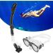 Janzoom Adults Snorkel Set - Tempered Glass Goggles, Adjustable Buckle, Dry Top Snorkel Tube - Ideal for Diving - Black - Buy Online on GoSupps.com