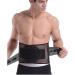 Back Support Back Brace Lumbar Support Waist Trimmer Sweat Belt Adjustable Waist Trainer Gym Fitness Sauna Slimming Belt Back Support Belt(Medium) Medium Black - Buy Online on GoSupps.com