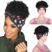 Short Afro Puff Hair Bun Turban - 2 In 1 Drawstring Headwrap & Synthetic Kinky Curly Updo Wig for Black Women | Shop Now! - Buy Online on GoSupps.com