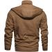Buy Hanxiulin Men's Plush Fleece Jacket - Warm Winter Coat with Hood Long-Sleeved Cuddly Comfort in Khaki (XXL) | International Shipping Available - Buy Online on GoSupps.com