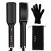 Ionic Straightening Brush  K&K Hair Straightener Brush with Anti-Scald  Anti Frizz  30s Fast Ceramic Heating  Auto Temperature Lock & Auto-Off  Dual Voltage Straightening Comb for Home  Travel