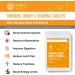VYTALIVING Turmeric Tablets with Honey & Vitamin C - Joint & Immune Health Supplement - 60 Tablets - Buy Online on GoSupps.com